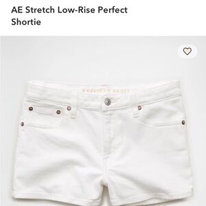 American Eagle Outfitters White Low-Rise Jean Shorts
